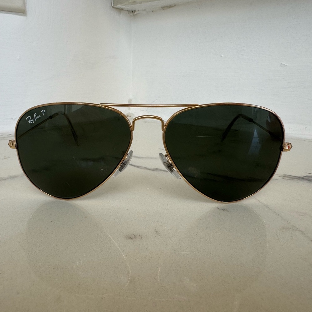 Ray Bans polarized sun glasses with case